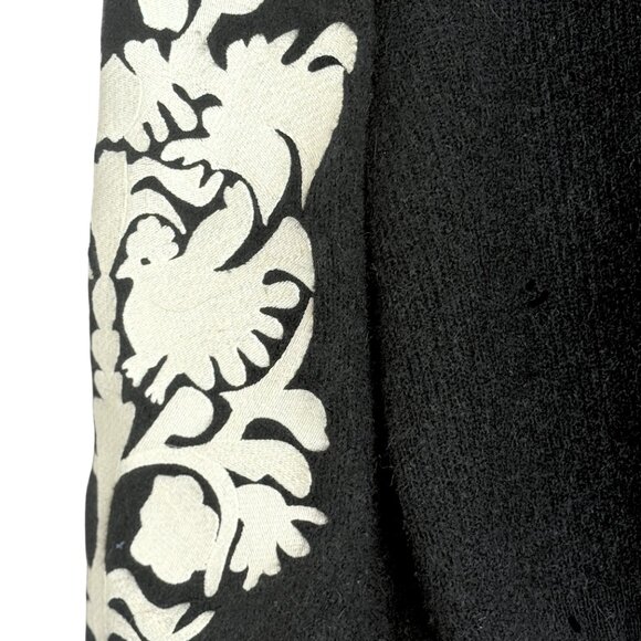 Sandro Alpaca Sweater with embroidered sleeves, sz S - Picture 4 of 6